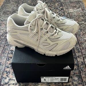 Adidas Temper Run Sneakers in Cream and Gray